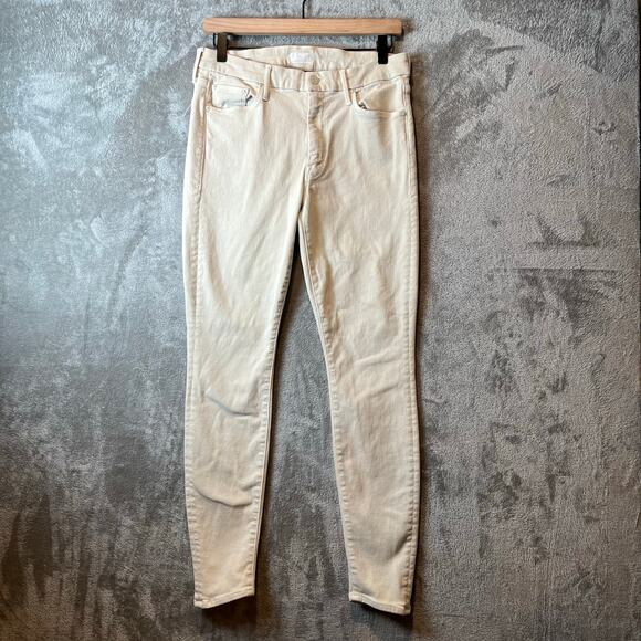 Mother The Looker Jeans Second Chance Cream Color size 30 X‎ 28” - Picture 1 of 10